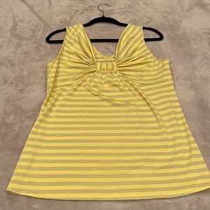 INC INTERNATIONAL CONCEPTS BRIGHT YELLOW SILVER TANK TOP ADORABLE SIZE L